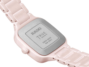 RADO 雷達錶 TRUE SQUARE 真我系列方形珍珠母貝鑽面陶瓷石英腕錶 29.2mm R27181902