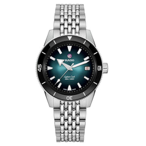 RADO 雷達錶 Captain Cook 庫克船長300米漸層綠潛水腕錶 39mm R32223213