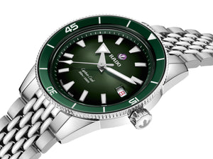 RADO 雷達錶 Captain Cook 庫克船長300米漸層綠80小時自動潛水腕錶 39mm R32223313