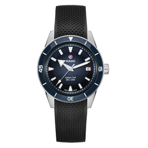 RADO 雷達錶 Captain Cook 庫克船長300米漸層藍80小時自動潛水腕錶 39mm R32223229