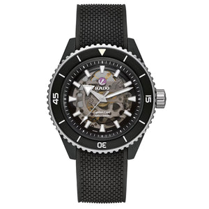 RADO 雷達錶 Captain Cook 庫克船長高科技陶瓷鏤空潛水腕錶 43mm R32129168