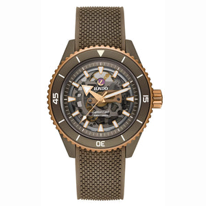 RADO 雷達錶 Captain Cook 庫克船長高科技陶瓷鏤空潛水腕錶 43mm R32150168