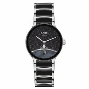RADO 雷達錶 Centrix 晶萃系列月相鑽石砂金石星空陶瓷石英限量腕錶 35mm R30234762 - 新萬國鐘錶