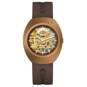 RADO 雷達 DiaStar鑽星系列創始型鏤空玫瑰金Ceramos™自動機械腕錶 38mm R12159309