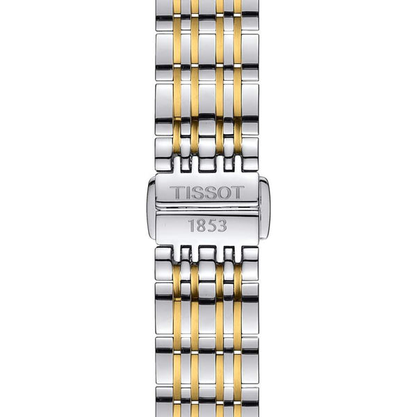 TISSOT 天梭 Carson 卡森系列黃色PVD機械女士腕錶 28mm T0852072201100