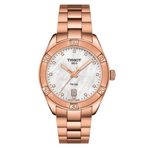 TISSOT 天梭 PR100 LADY SPORT CHIC PVD 玫瑰金時尚經典女錶 36mm T1019103311600