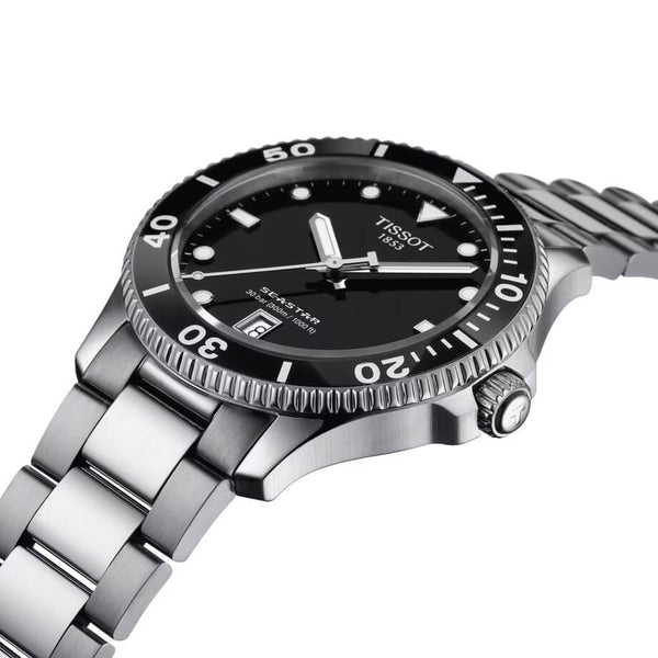 TISSOT SEASTAR 1000 天梭海星系列300米潛水石英錶 40mm T1204101105100