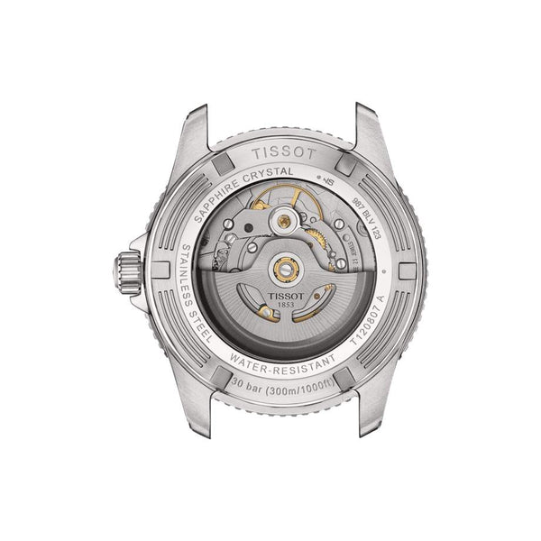 TISSOT 天梭 Seastar 1000 海星系列300米PVD黃金潛水機械腕錶 40mm T1208072205100