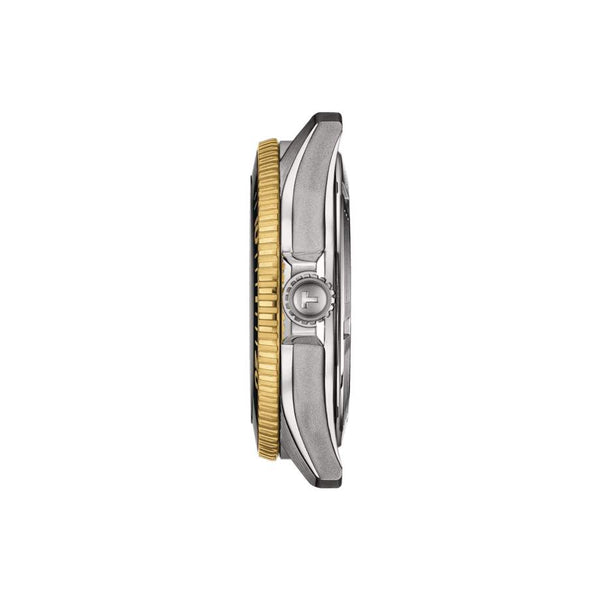 TISSOT 天梭 Seastar 1000 海星系列300米PVD黃金潛水機械腕錶 40mm T1208072205100