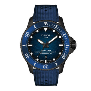 TISSOT 天梭 SEASTAR 2000 海星系列專業級600米80小時陶瓷黑色PVD潛水機械錶 44mm T1209073704100
