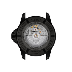 TISSOT 天梭 SEASTAR 2000 海星系列專業級600米80小時陶瓷黑色PVD潛水機械錶 44mm T1209073705100