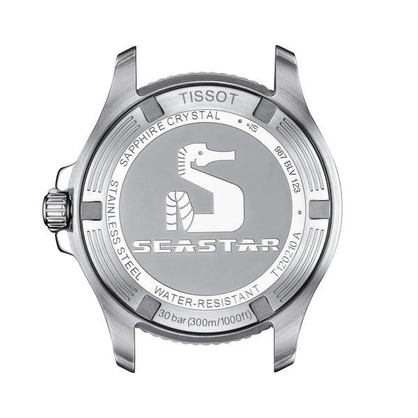 TISSOT 天梭 SEASTAR 1000 海星系列金色PVD300米玫瑰潛水石英錶 36mm T1202102211100