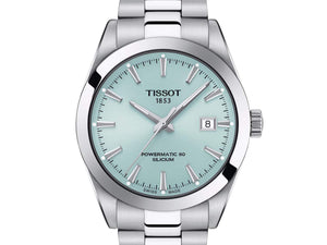 TISSOT Gentleman 天梭紳士系列 80小時矽游絲機械手錶冰藍面 40mm T1274071135100 - 新萬國鐘錶