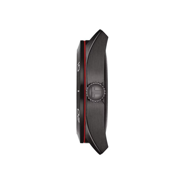 TISSOT 天梭 PRS516 POWERMATIC 80機械黑色PVD腕錶 42mm T1314303605200