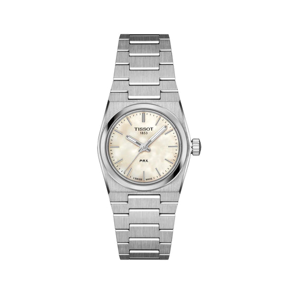 TISSOT 天梭 PRX 系列復古時尚貝殼面石英腕錶 25mm T1370101111100