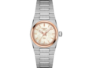 TISSOT 天梭 PRX 系列復古時尚PVD玫瑰金不銹鋼石英腕錶 25mm T1370102111100