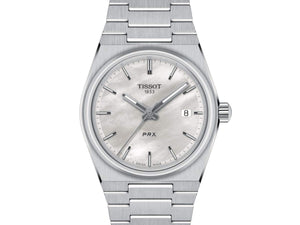 TISSOT 天梭 PRX 系列復古時尚石英腕錶貝殼面 35mm T1372101111100