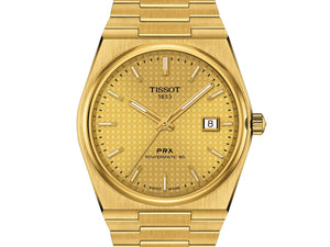 TISSOT 天梭 PRX 系列80小時自動款機械腕錶PVD金色鍊帶款 40mm T1374073302100