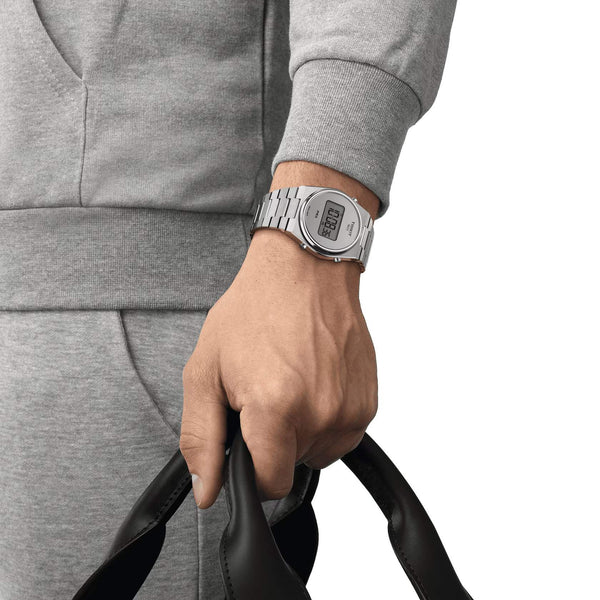 TISSOT 天梭 PRX 系列 Digital 復古時尚數位石英腕錶 40mm T1374631103000