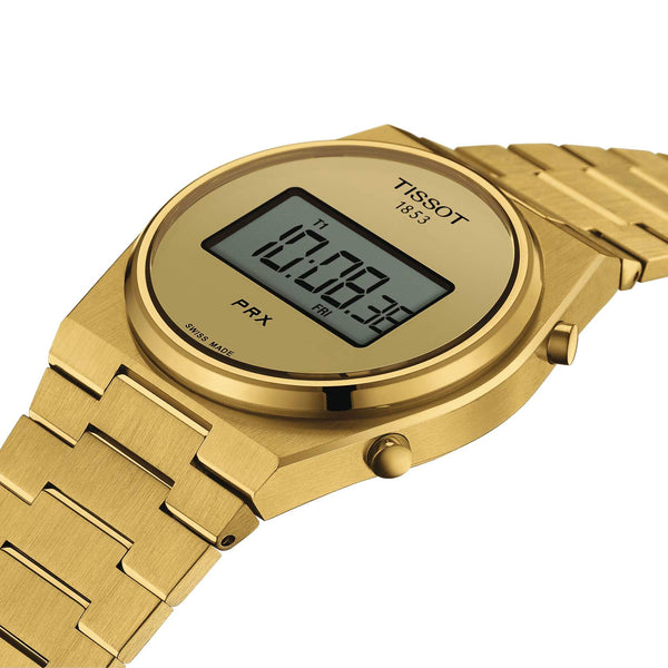 TISSOT 天梭 PRX 系列 Digital 復古時尚數位石英腕錶 40mm T1374633302000