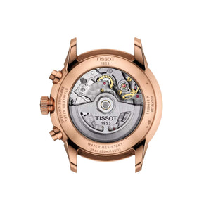 TISSOT 天梭 CDT 杜魯爾系列PVD玫瑰金紳士計時機械腕錶 42mm  T1394623629800