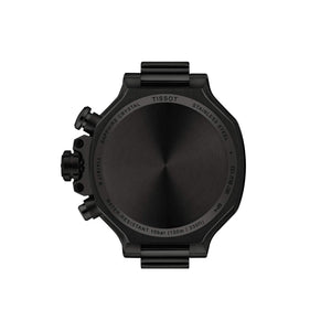 TISSOT 天梭 T-Race 競速運動系列三眼計時黑色PVD石英錶 38mm T1418173705100