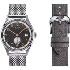 TISSOT 天梭 Heritage 1938 傳承系列復刻經典小秒針機械套裝錶 39mm T1424281108200