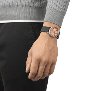 TISSOT 天梭 Heritage 1938 傳承系列復刻經典COSC天文台認證鮭魚面機械錶 39mm T1424641633200