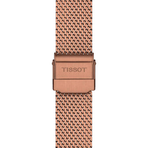 TISSOT 天梭 Everytime 系列簡約PVD玫瑰金米蘭石英腕錶 34mm T1432103333100