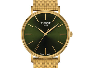 TISSOT 天梭 Everytime 系列簡約PVD黃金米蘭石英腕錶 40mm T1434103309100 - 新萬國鐘錶