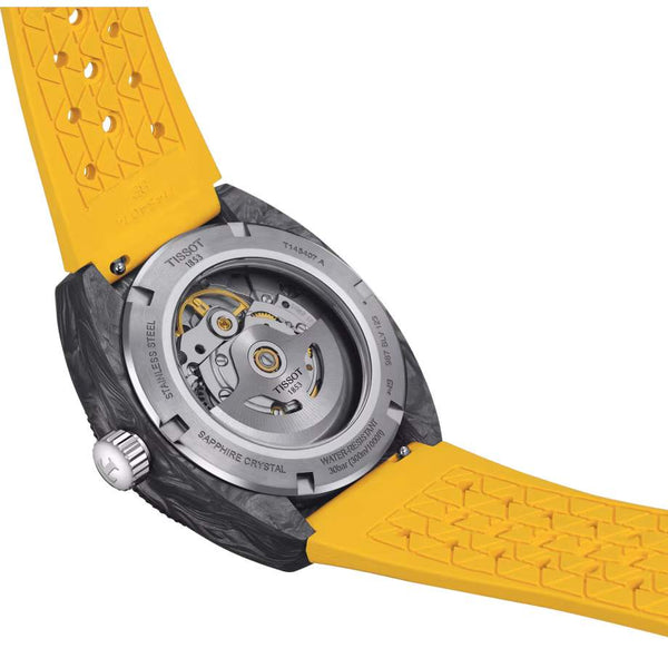 TISSOT 天梭 SIDERAL S 系列鍛造碳纖維300米潛水腕錶  41mm  T1454079705700