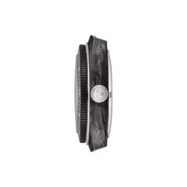 TISSOT 天梭 SIDERAL S 系列鍛造碳纖維300米潛水腕錶  41mm  T1454079705702