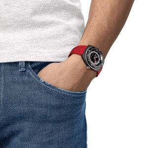 TISSOT 天梭 SIDERAL S 系列鍛造碳纖維300米潛水腕錶  41mm  T1454079705702