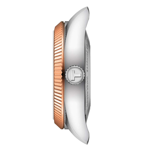 TISSOT 天梭 BALLADE 寶環系列玫瑰金PVD天文台認證自動機械腕錶 30mm T1562082203300