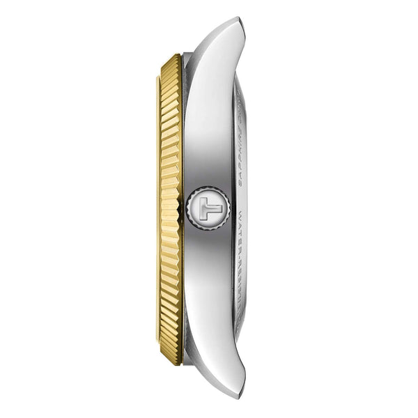 TISSOT 天梭 BALLADE 寶環系列80小時動力儲存黃金色PVD天文台認證自動機械腕錶 39mm T1564082203300