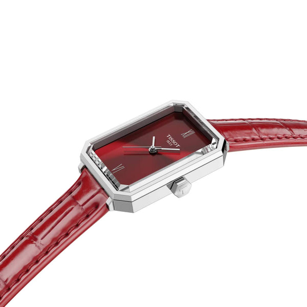 TISSOT 天梭 SRV系列方形時尚石英女士腕錶 30x22mm T1601101642300