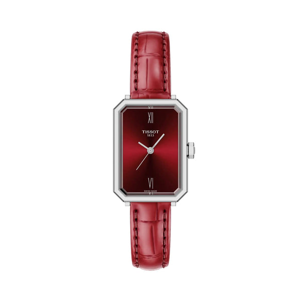 TISSOT 天梭 SRV系列方形時尚石英女士腕錶 30x22mm T1601101642300