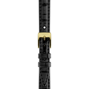 TISSOT 天梭 SRV系列方形時尚黃金PVD真鑽珍珠母貝石英女士腕錶 30x22mm T1601103612600