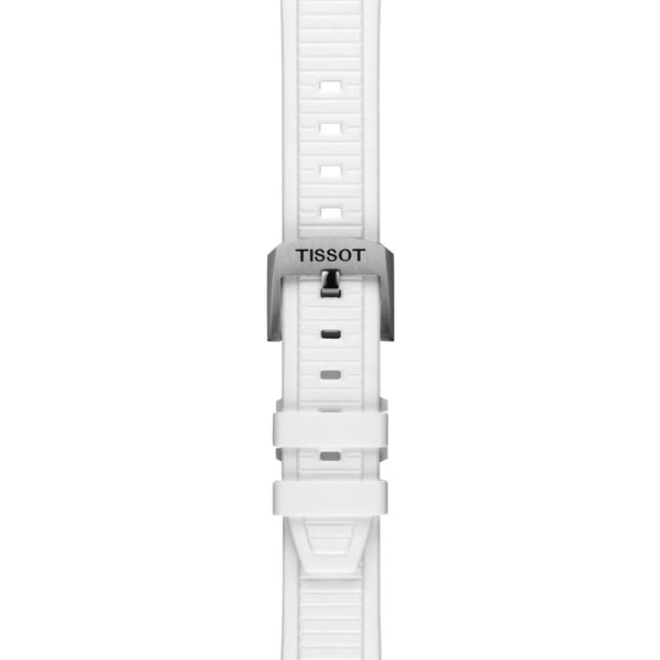 TISSOT 天梭 T-Race 競速運動系列三眼計時碼珍珠貝母石英錶 38mm T1418179711100