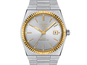 TISSOT 天梭 PRX 系列80小時自動款機械腕錶 18k黃金錶圈 T9314074103101