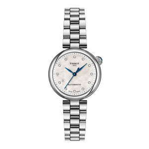 TISSOT 天梭 Desir 系時尚珍珠母貝鑽石機械女士腕錶 28mm T152.207.11.116.00 T1522071111600
