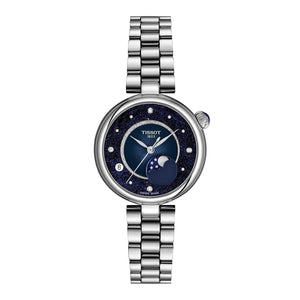 TISSOT 天梭 Desir 系時尚月相鑽石石英女士腕錶 28mm T152.223.11.496.00 T1522231149600