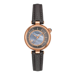TISSOT 天梭 Desir 系時尚玫瑰金PVD珍珠母貝機械女士腕錶 28mm T152.207.36.531.00 T1522073653100