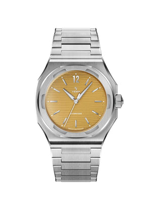 YEMA 野馬 Wristmaster Traveller 城市旅行家 SLIM CMM.20 八角形超薄自製機芯機械錶 39mm 76.24.03.SN.M