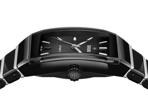 Rado 雷達錶 Anatom系列方形黑色高科技陶瓷機械腕錶 32.5mmx46.3mm R10201152