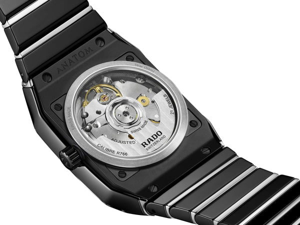 Rado 雷達錶 Anatom系列方形黑色高科技陶瓷機械腕錶 32.5mmx46.3mm R10201152