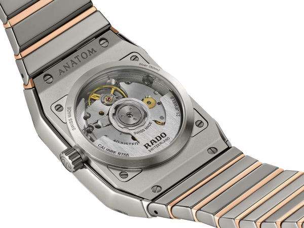 Rado 雷達錶 Anatom系列方形電漿高科技陶瓷機械腕錶 32.5mmx46.3mm R10203102
