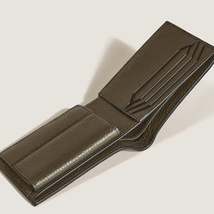 MONTBLANC 萬寶龍 4 卡式皮夾，附零錢袋，粒面皮革 MB220216