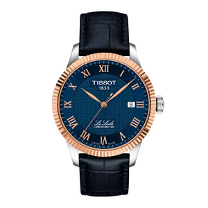 TISSOT 天梭 LE LOCLE 力洛克系列80小時18K金錶圈天文台認證機械男錶 39.3mm T9324084604300