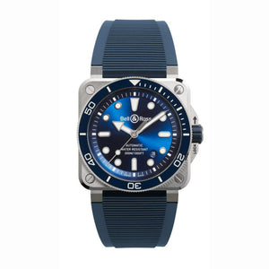 Bell & Ross 柏萊士 BR-03 Diver Blue STEEL 300米潛水自動腕錶 42mm BR03A-D-BLU-ST/SRB